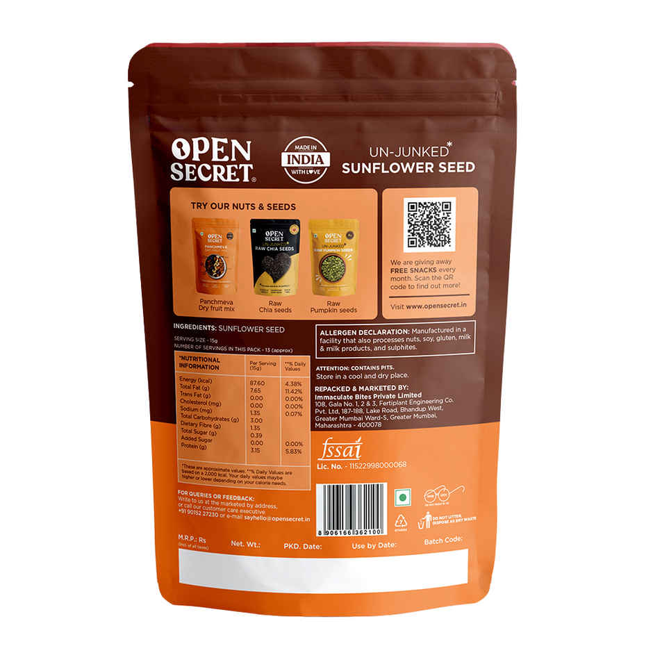 Open Secret Sunflower Seeds