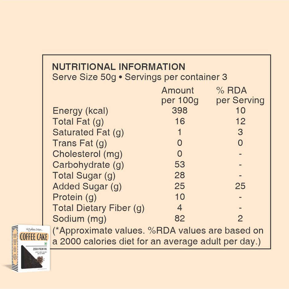 The Baker's Dozen Coffee Cake | Filter Coffee Decoction | Vegan Cake | Tea Cake | Zero Palm Oil