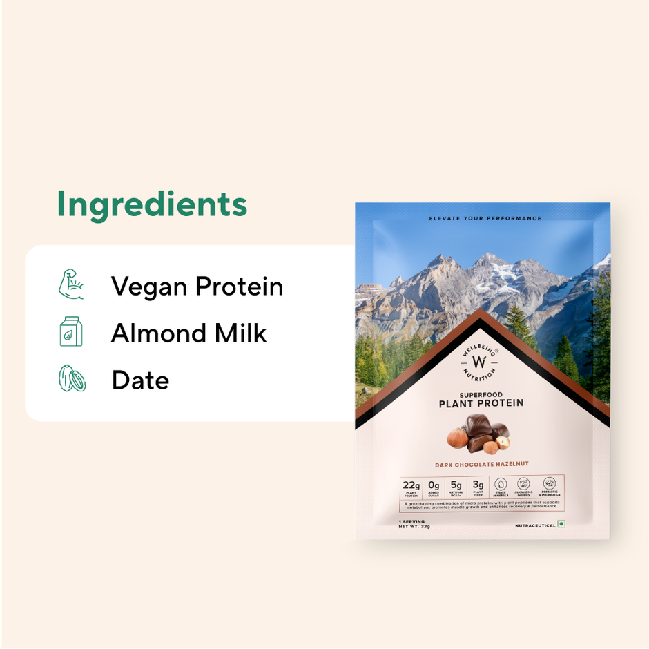 Dark Chocolate Hazelnut Plant Protein Shake - Wellbeing