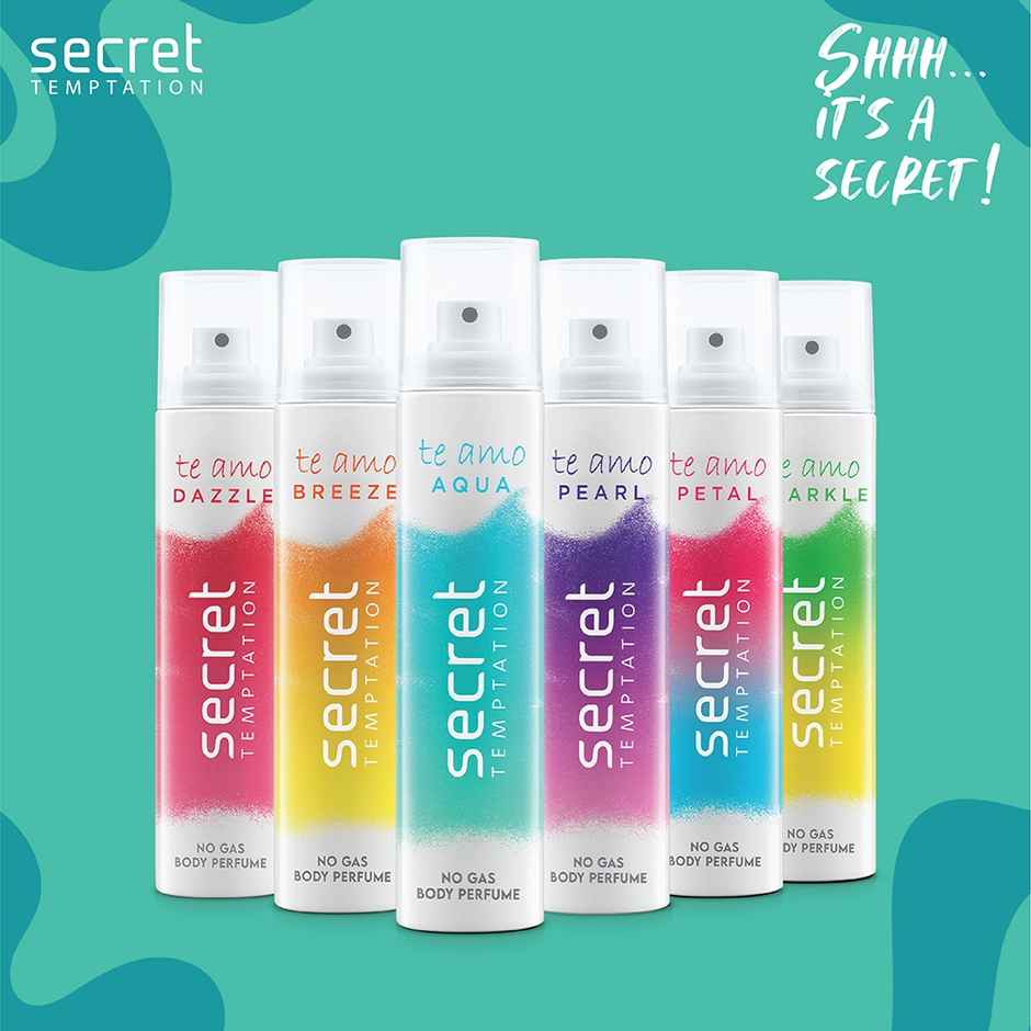 Secret Temptation Te Amo Aqua No Gas Perfume Body Spray for Women