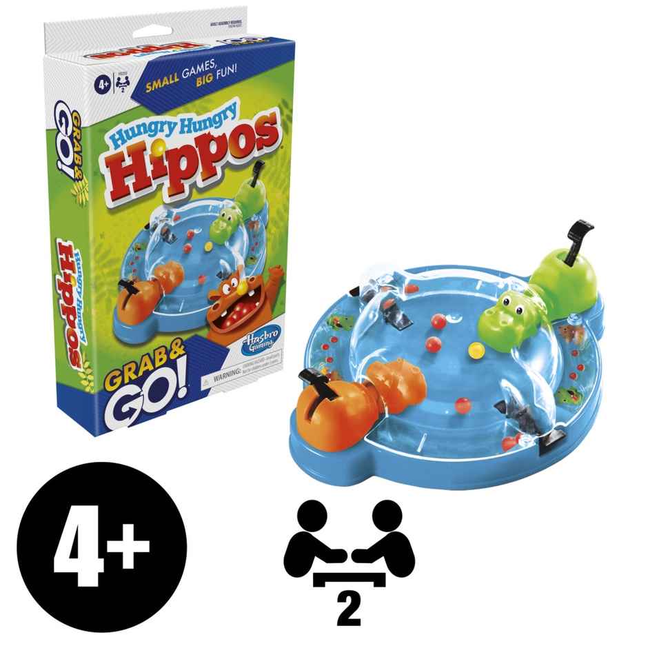 Hasbro Hungry Hippos - Travel Friendly Miniature Version