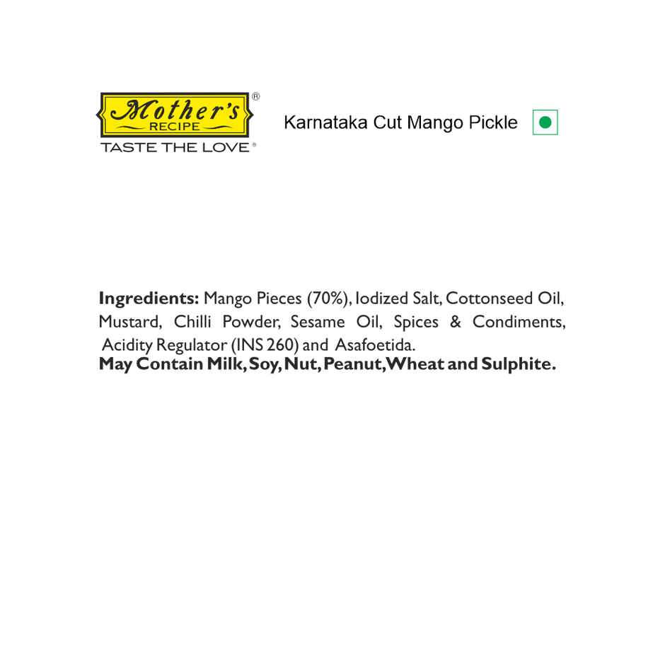 Mother's Recipe Karnataka Cut Mango Pickle