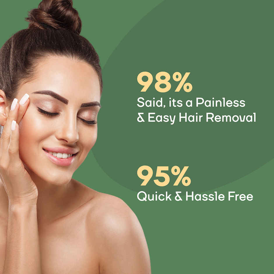 Mountainor Facial Hair Removal Wax Powder With Turmeric & Aloevera Painless Herbal Hair Remover