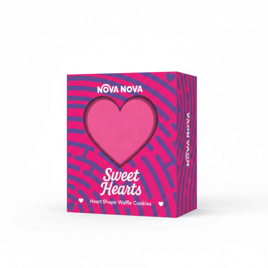 Nova Nova Heart Shaped Waffle Cookies | Sweet Hearts
