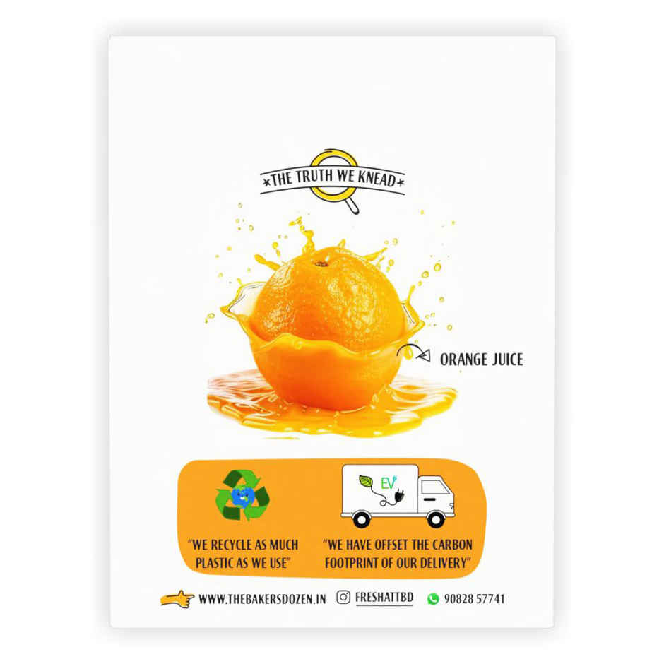 The Baker's Dozen Handmade Fresh Orange Cake |Eggless Cake | Tea Cake | Made with Fresh Orange Juice