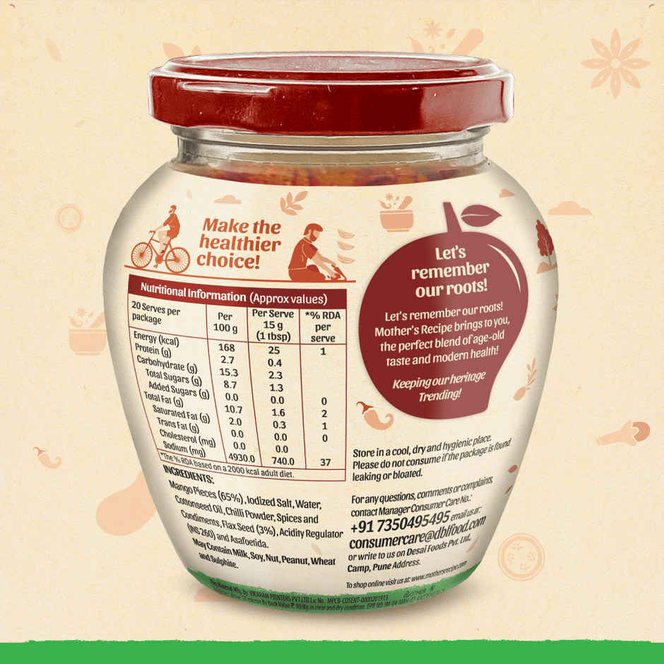 Mothers Recipe Hearty Roots Mango Pickle With Flax Seeds