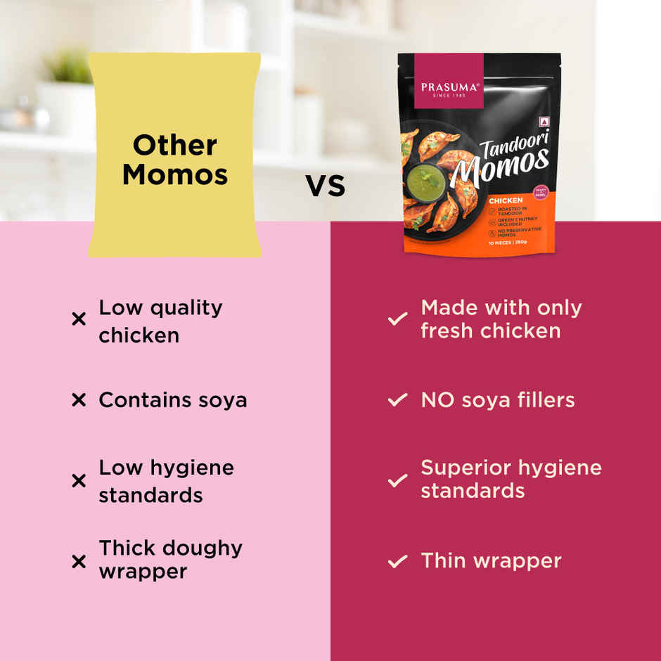 Prasuma Tandoori Chicken Momos | Spicy & Smoky