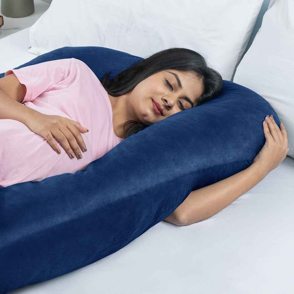 Maternity Pillow for Pregnancy Support | U Shape | Super Soft & Machine Dark Blue