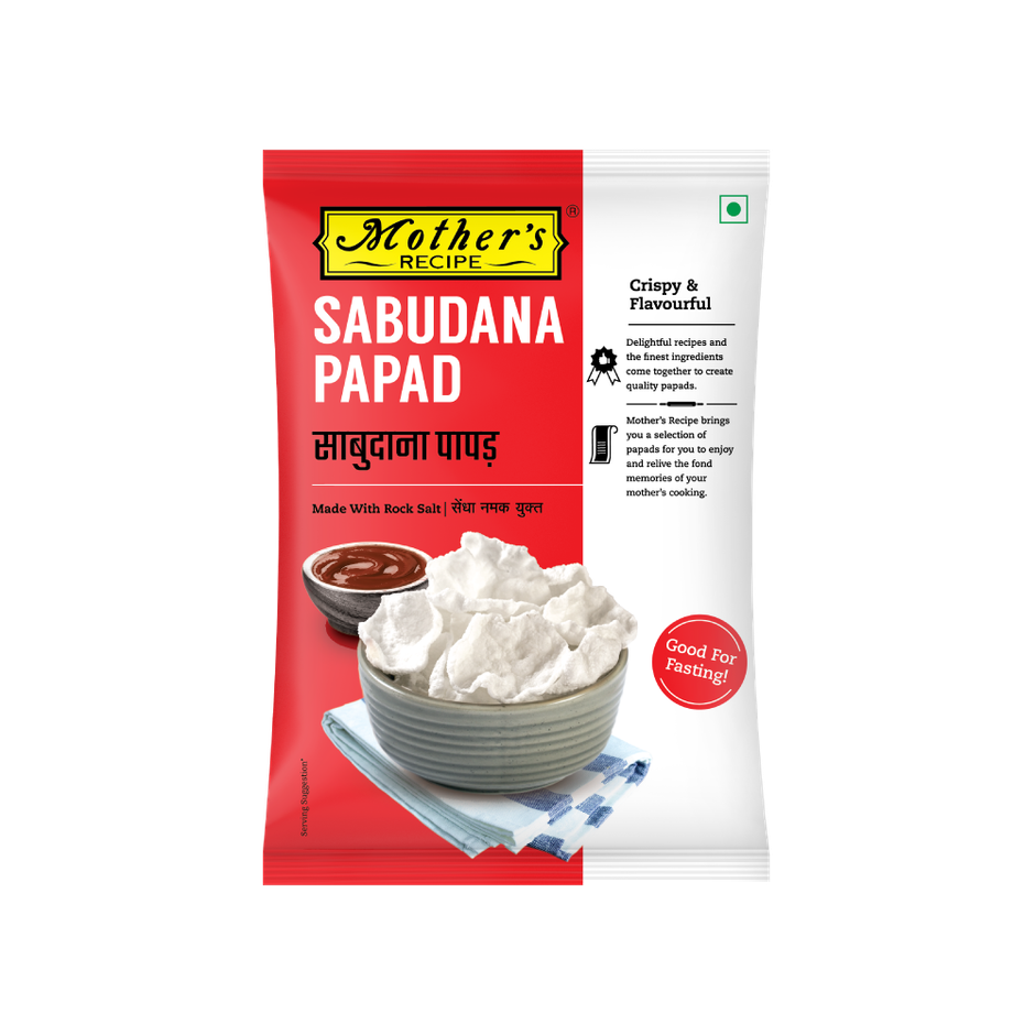 Mother's Recipe Papad - Sabudana With Rock Salt Combo