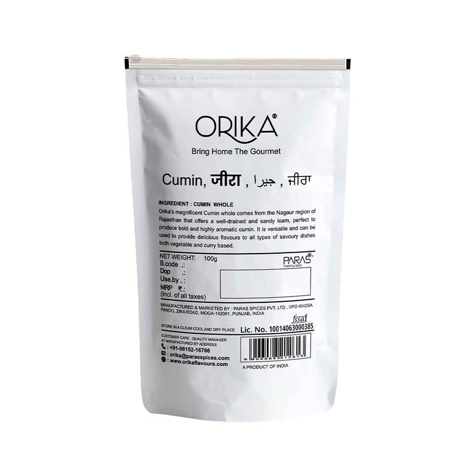 Orika Nagauri Cumin Whole | Sabut Jeera Pouch