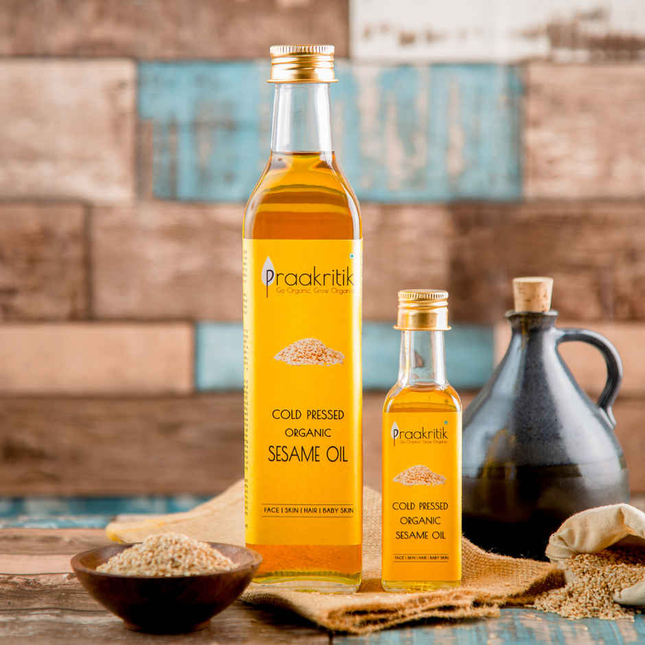 Praakritik Sesame (Til-Gingelly) Cold Pressed Oil | Organic Cooking Oil