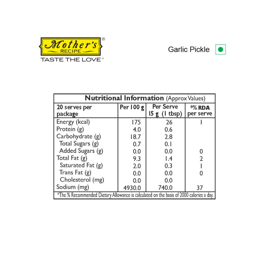 Mother's Recipe Garlic Pickle | South Indian Style