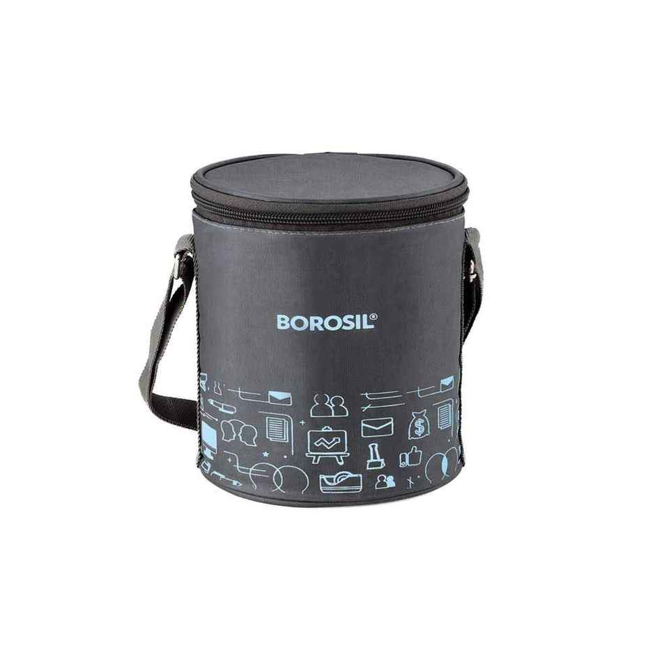 Borosil Carry Fresh Stainless Steel Lunchbox, 2pc Set (280ml x 1 + 180 ml x 1)