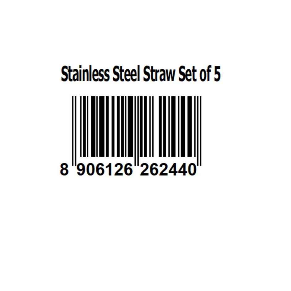 Picfest Stainless Steel Straw Set Of 5