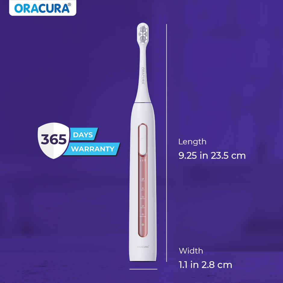 Oracura Sb300 Sonic Smart Rechargeable Electric Toothbrush Peach