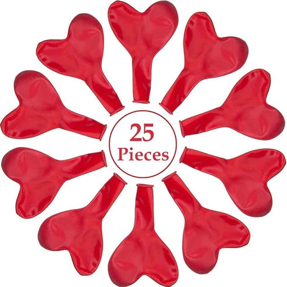 Heart Shape Balloons | Red | Let's Vybe