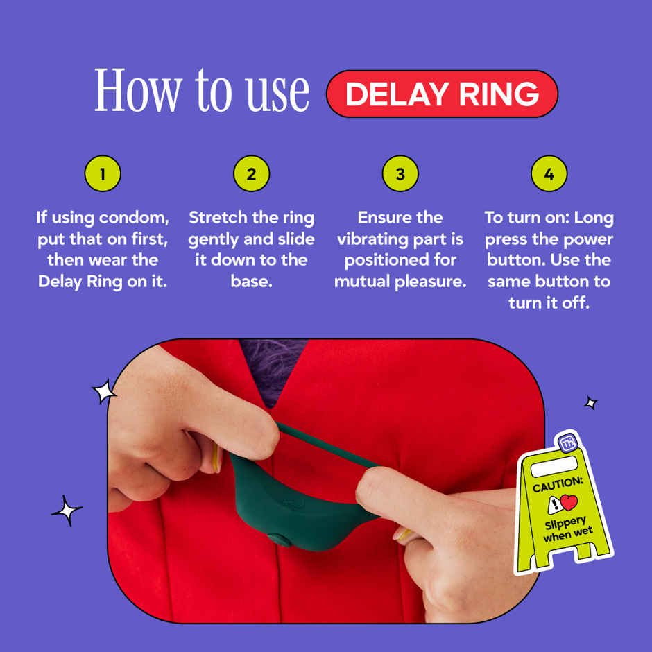 Thirdbase Delay Ring Vibrating Massager Ring to Last Longer