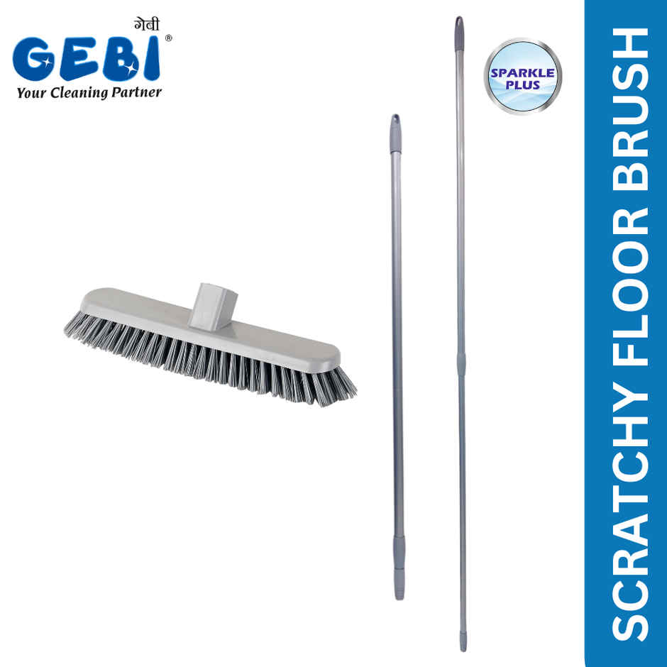 Gebi Scratchy Floor Brush | Bathroom Brush | Telescopic Handle