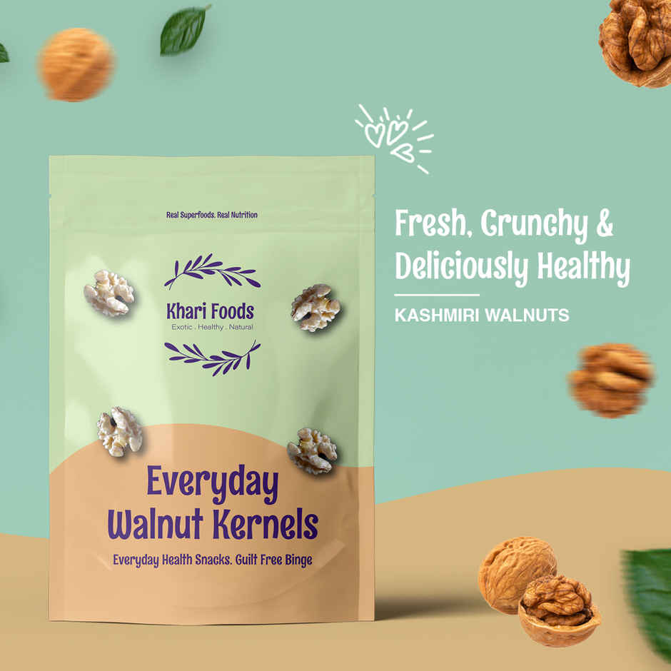 Khari Foods Premium Chile Walnut Kernels / Akhrot Giri Dry Fruits