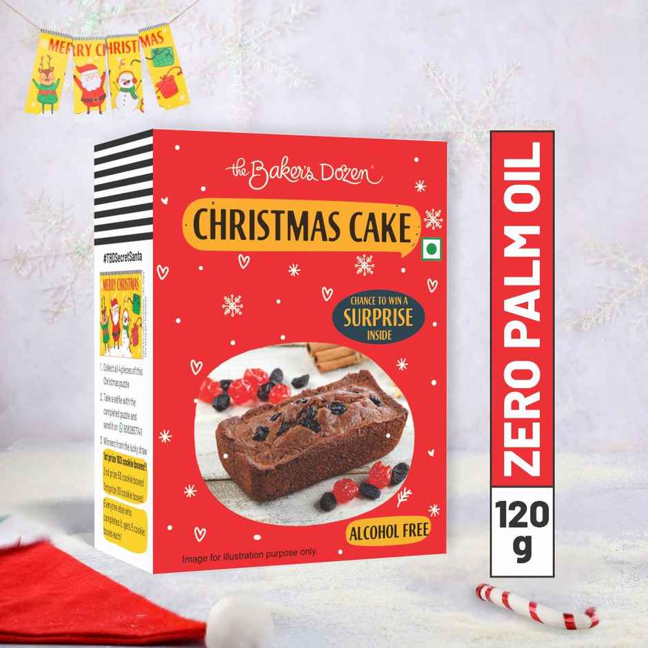 The Baker's Dozen Christmas Cake | Eggless/Veg