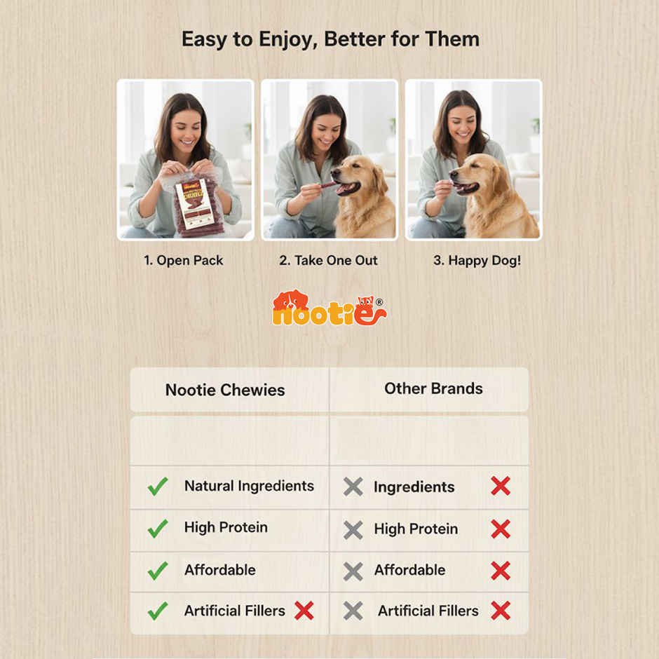 Nootie Mutton Chew Stick Dog Treat | Protein-Rich Natural Dog Chews