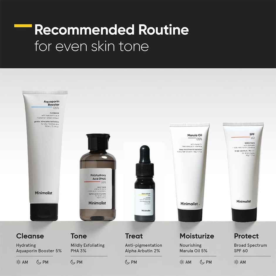 Minimalist Alpha Arbutin Face Serum With Hyaluronic Acid 2%