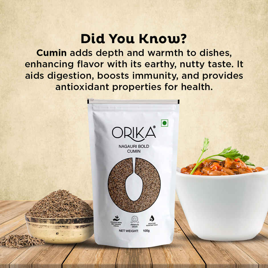 Orika Nagauri Cumin Whole | Sabut Jeera Pouch