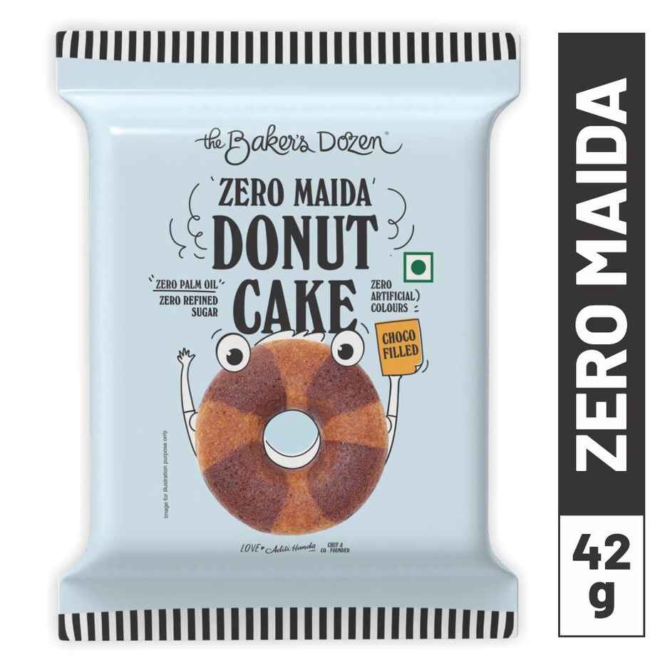 The Baker'S Dozen Whole Wheat Banana Walnut Cake | Bakery Delight (150g) & The Baker'S Dozen Zero Maida Donut Cake | Soft & Indulgent (42g) Combo