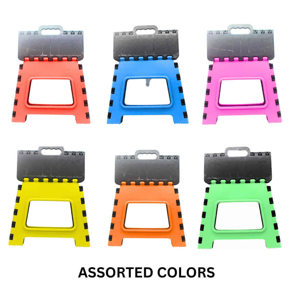 Se7en Folding Multipurpose Stool, 12inch (Colour May Vary)