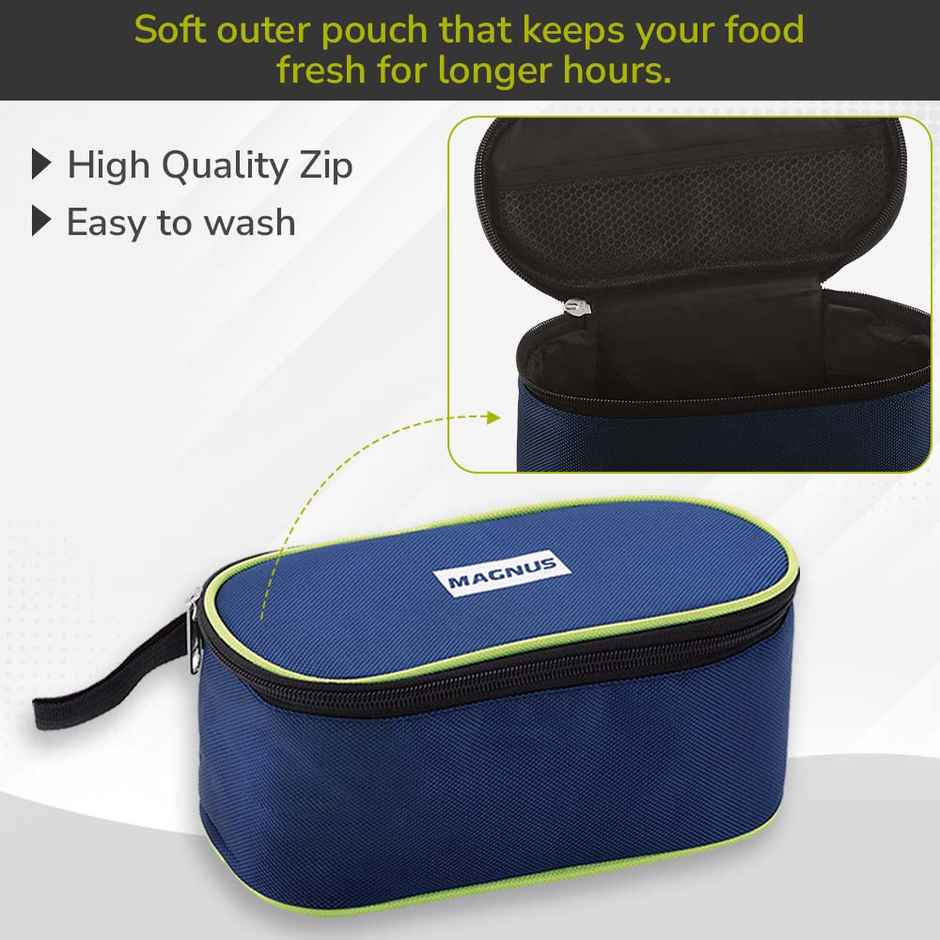 Magnus Avanza 3 Prime Lunch Box Set | Stainless Steel | Airtight Leakproof | Insulated Cover