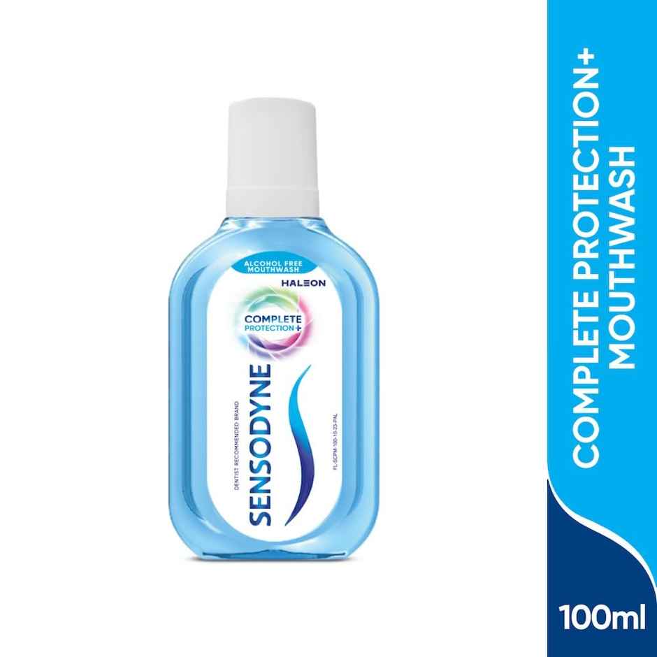 Sensodyne Toothpaste Fresh Mint (75g) & Sensodyne Mouthwash Complete Protection+ (100ml) & Sensodyne Sensentive Tooth Brush (4pc) Combo