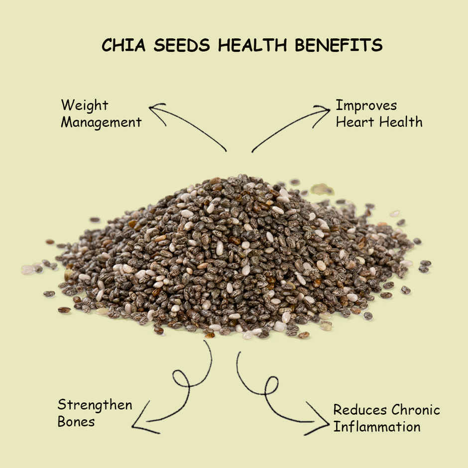 Heka Bites Raw Chia Seeds | 100% Premium Seeds | Weight Loss Source of Omega -3 & Calcium