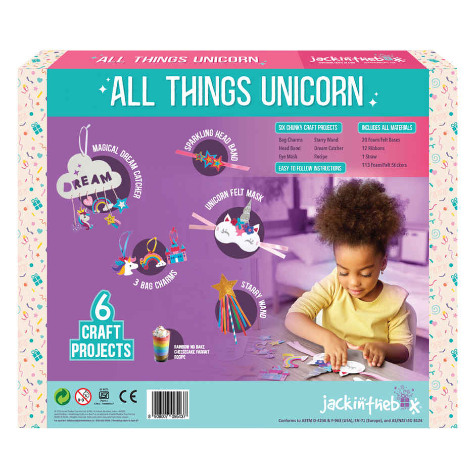 Jackinthebox Unicorn 6-In-1 Art & Craft Kit