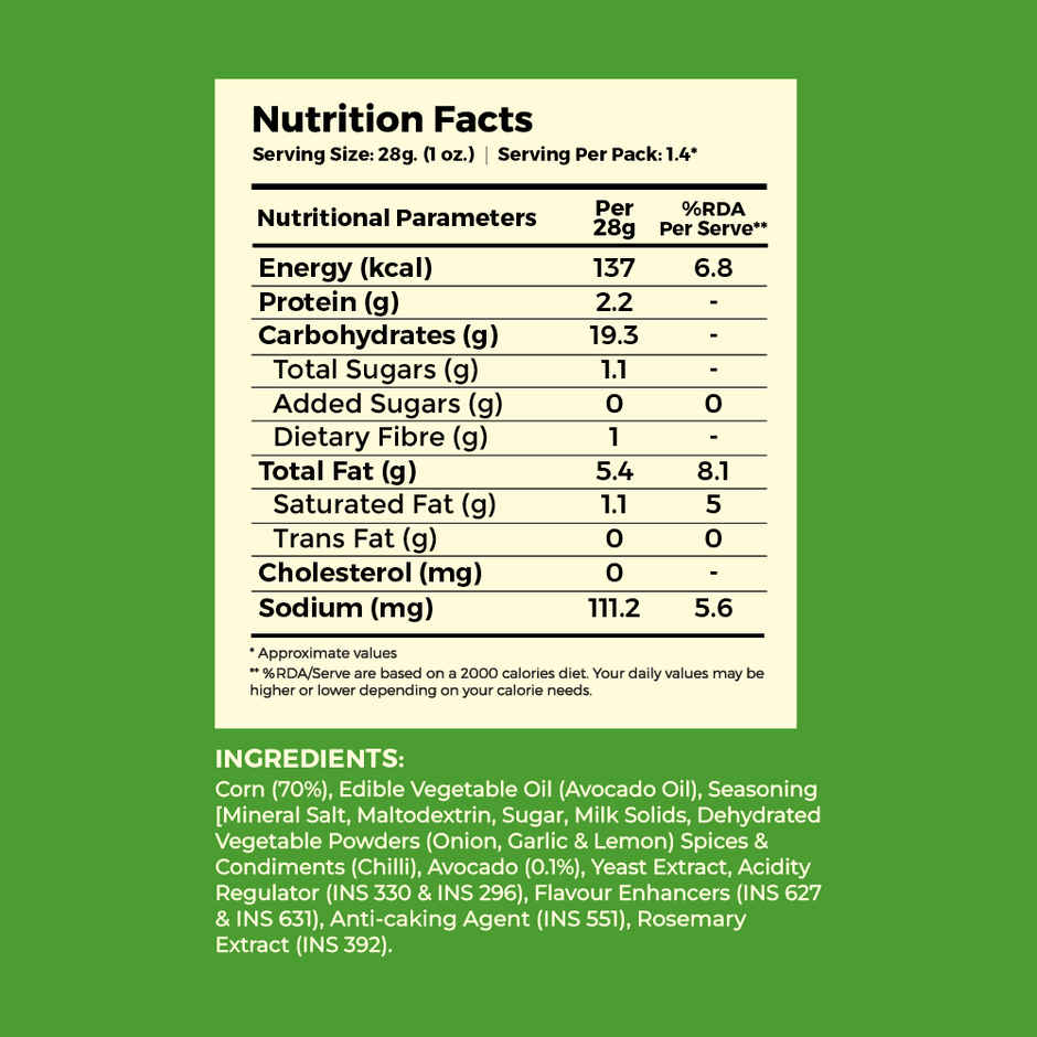 4700BC Tangy Guacamole Nachos | Made in Avocado Oil