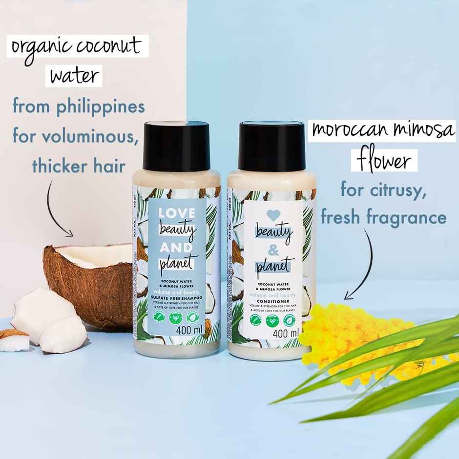 Love Beauty & Planet Coconut Water And Mimosa Flower Sulfate Free Volume And Bounty Shampoo