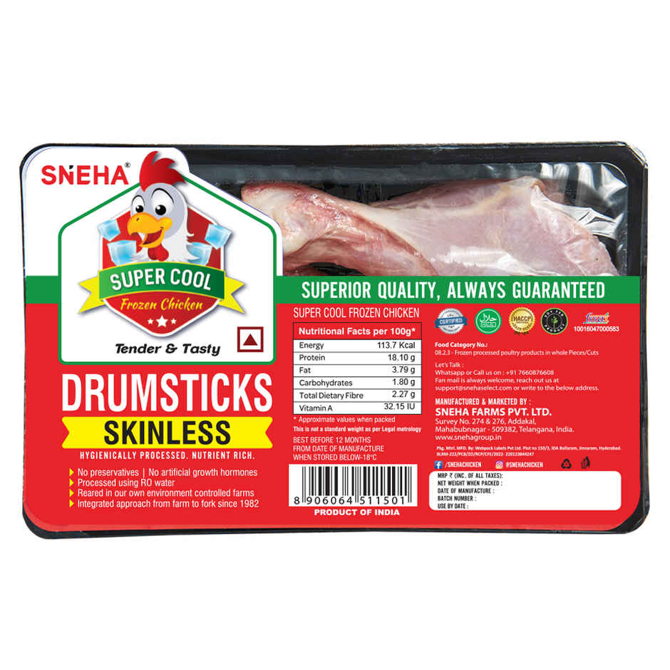 Sneha Supercool Fz Drumsticks Skinless