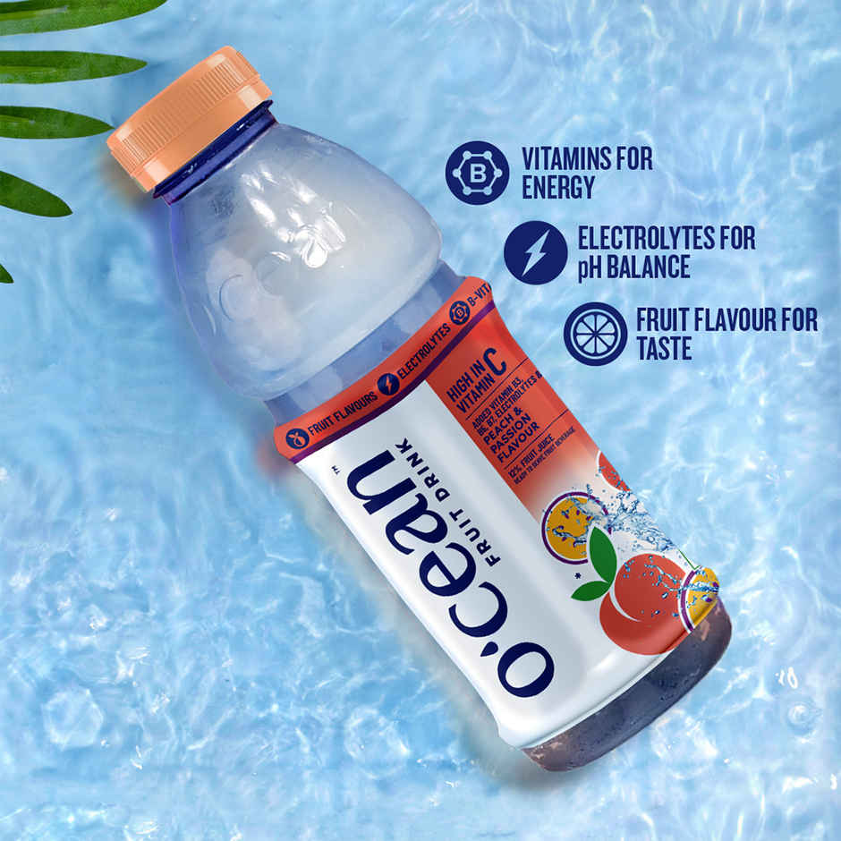 O'cean Beverages Peach and Passion Water Bottle