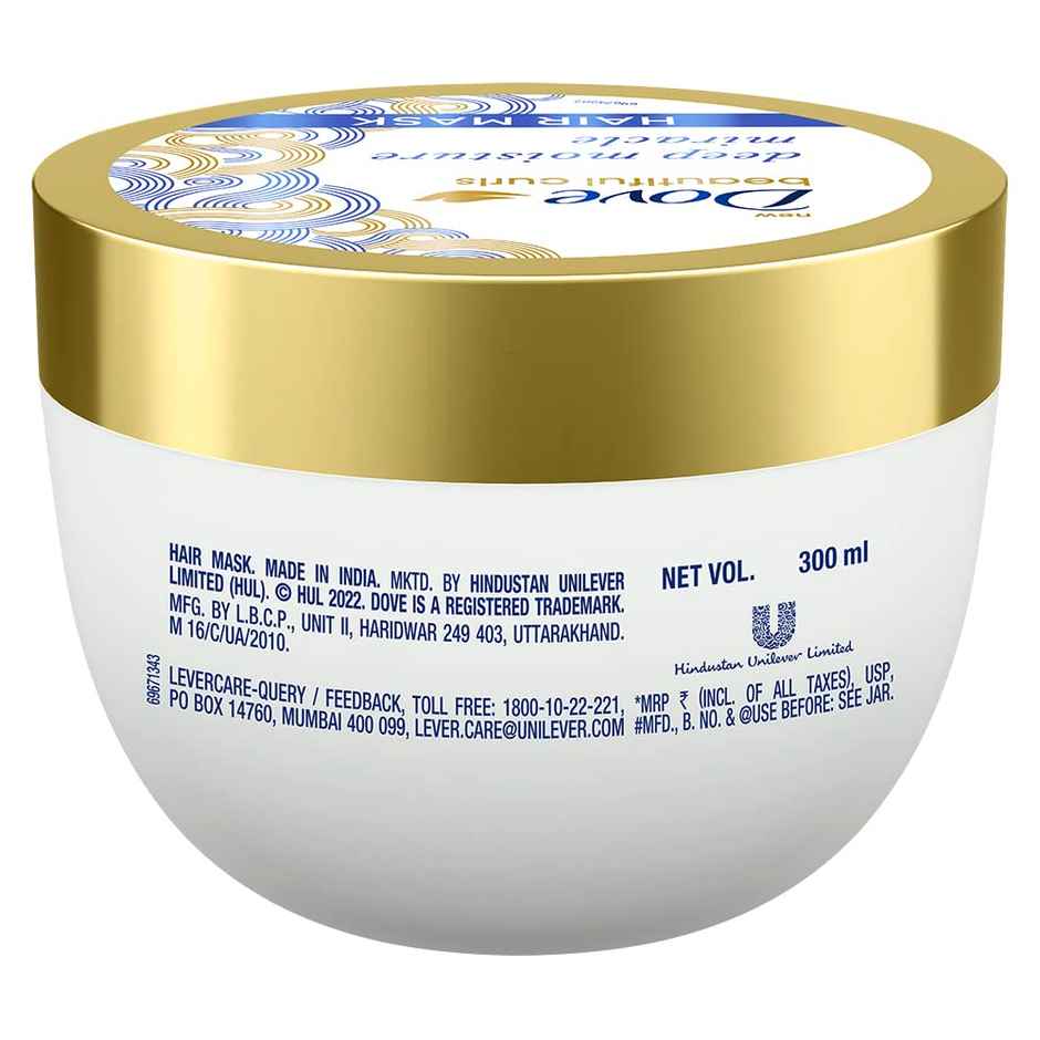 Dove Beautiful Curls Deep Moisture Miracle Hair Mask Sulphate Free No Parabens & Dyes Mask