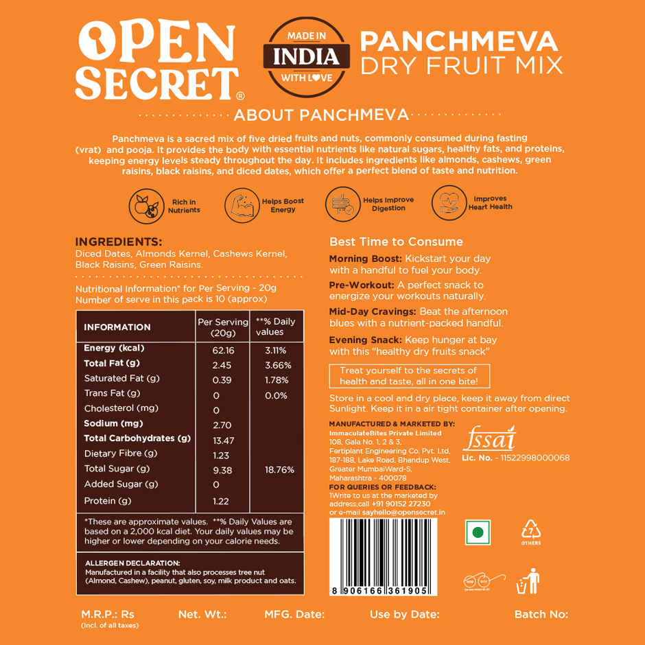 Open Secret Rakhi Dry Fruit Gift Pack