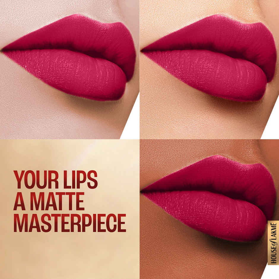 Lakme 9to5 Powerplay Priming Matte Lipstick, Lasts 16hrs, Rose Day