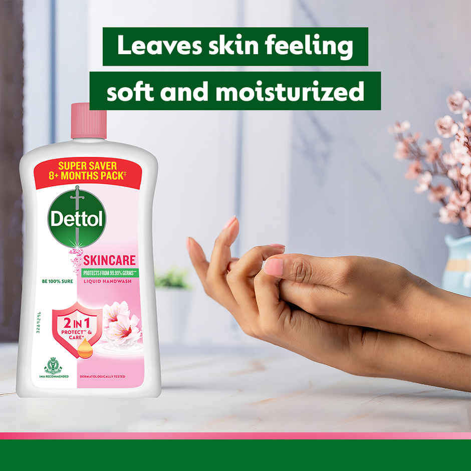 Dettol Skincare Hand Wash Refill | Moisturizing Handwash | pH Balance | Gentle on Skin