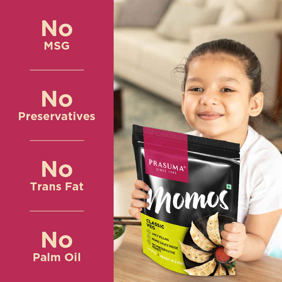 Prasuma Classic Darjeeling Veg Momos | Soft & Flavourful