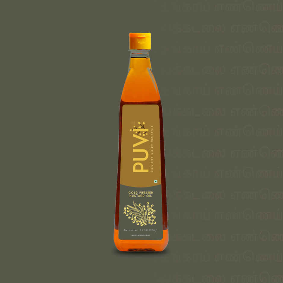 Puvi Mustard (Sarson) Cold Pressed Oil | Slow grind Ghani made | Additives free