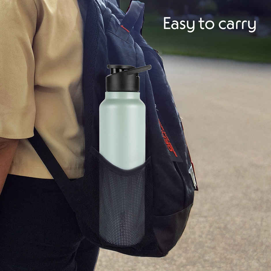 Borosil Sipfresh BIS Approved Single Wall Stainless Steel Water Bottle | Mint | 840 ml