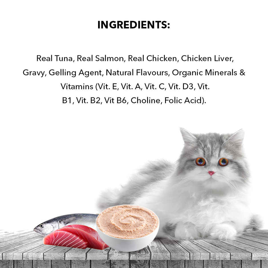 Active Adult Cat Wet Food, Real Tuna in Gravy, 8 Pouches (Buy 1 Get 1 Free)