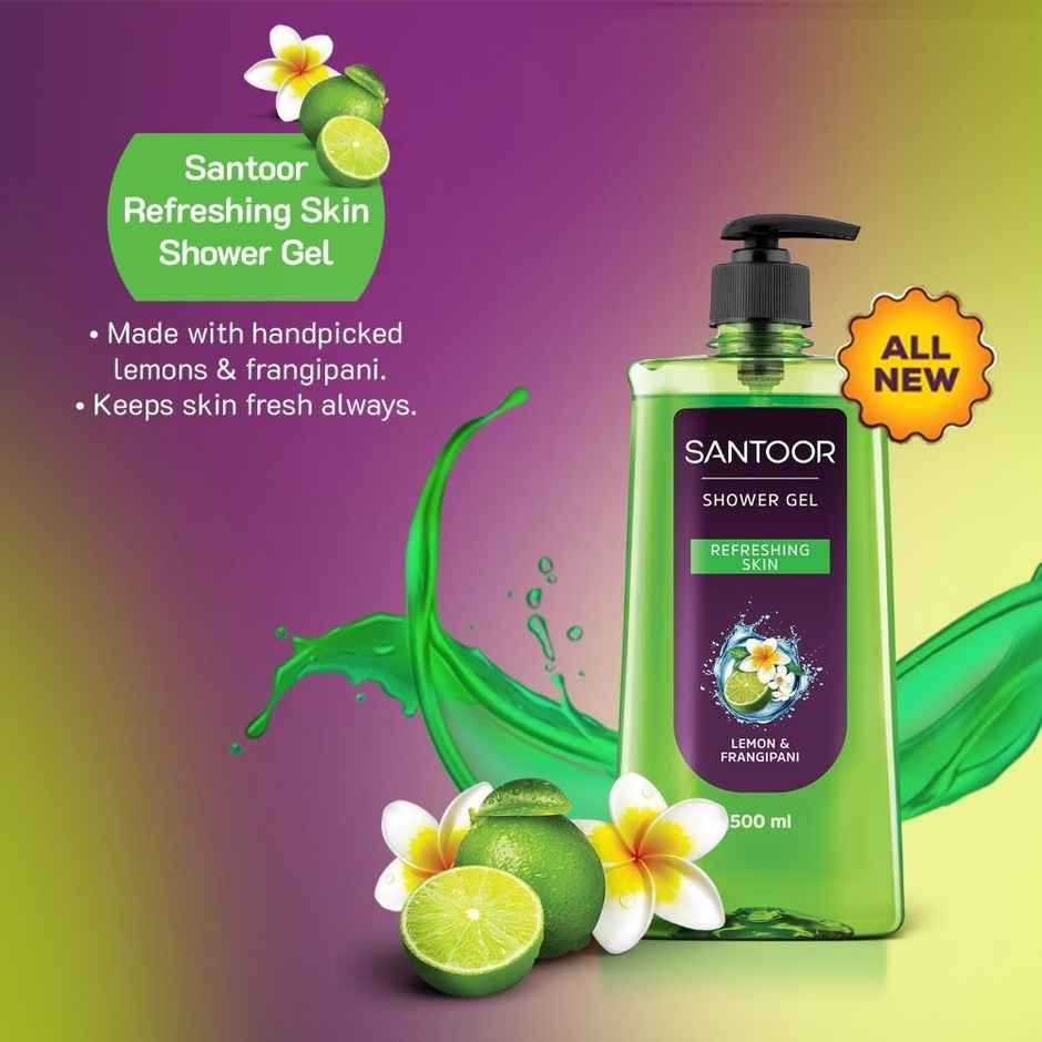 Santoor Shower Gel Lemon And Frangipani