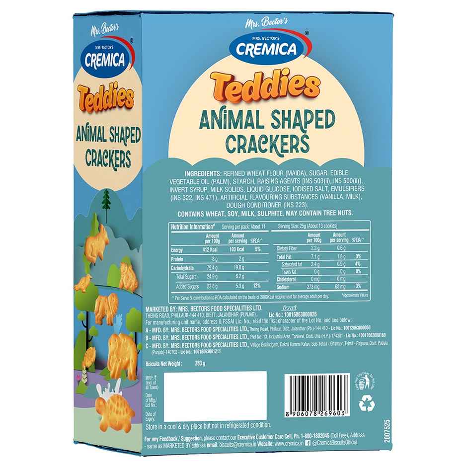 Cremica Teddies Animal Cracker Biscuit