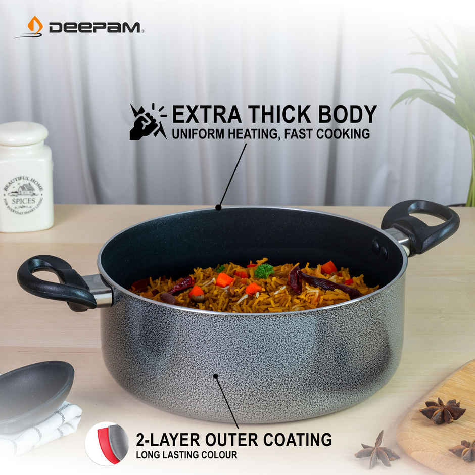Deepam Deluxe Cook and Serve Biriyani Casserole/ Pot 235mm 2.5 Ltr