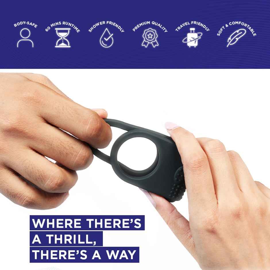 Skore Thrills Dual Strap Vibrating Ring | Compact & Convenient