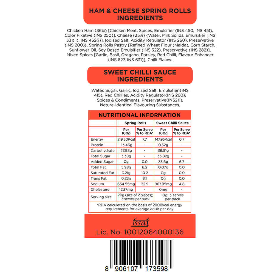 Prasuma Ham & Cheese Spring Rolls